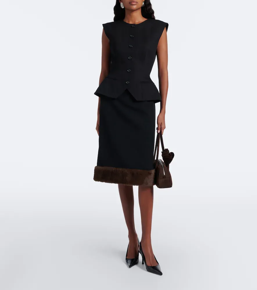 Magda Butrym Wool midi skirt | Thumbnail 4 Magda Butrym Wool midi skirt | Thumbnail 4
