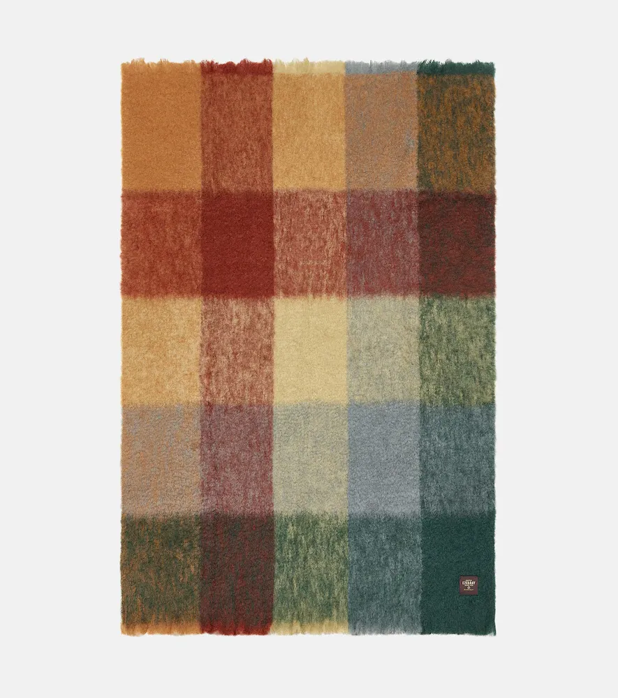 Mantas Ezcaray Mohair Cuadros mohair and wool-blend throw | Thumbnail 5