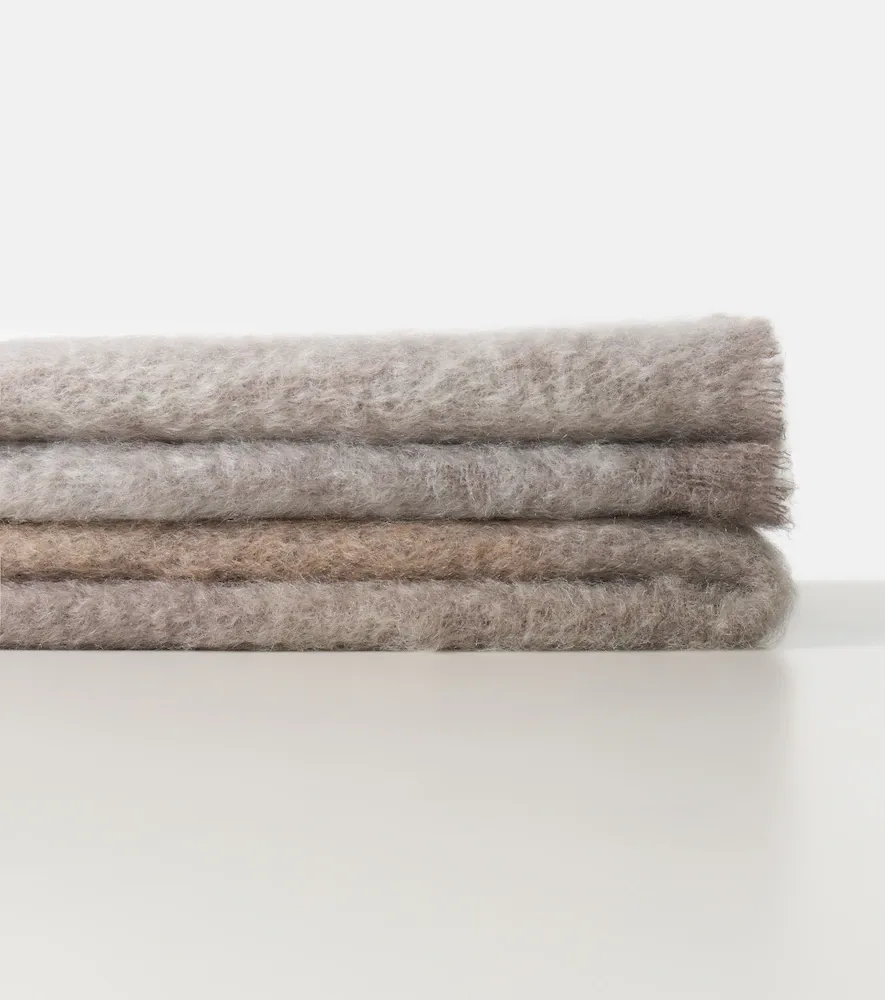 Mantas Ezcaray Mohair Cuadros mohair and wool-blend throw | Thumbnail 2 Mantas Ezcaray Mohair Cuadros mohair and wool-blend throw | Thumbnail 2