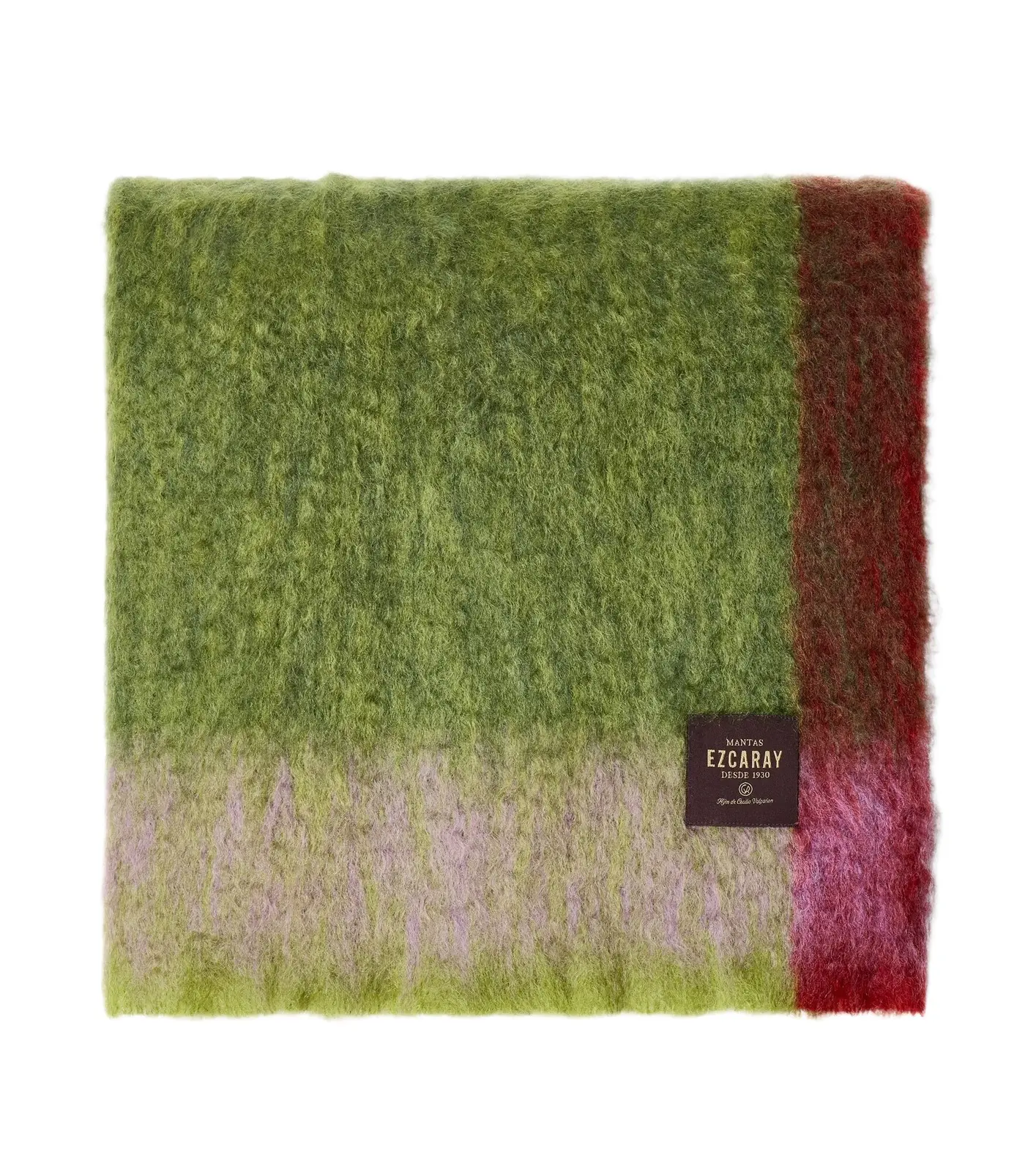Mohair Cuadros mohair and wool-blend throw