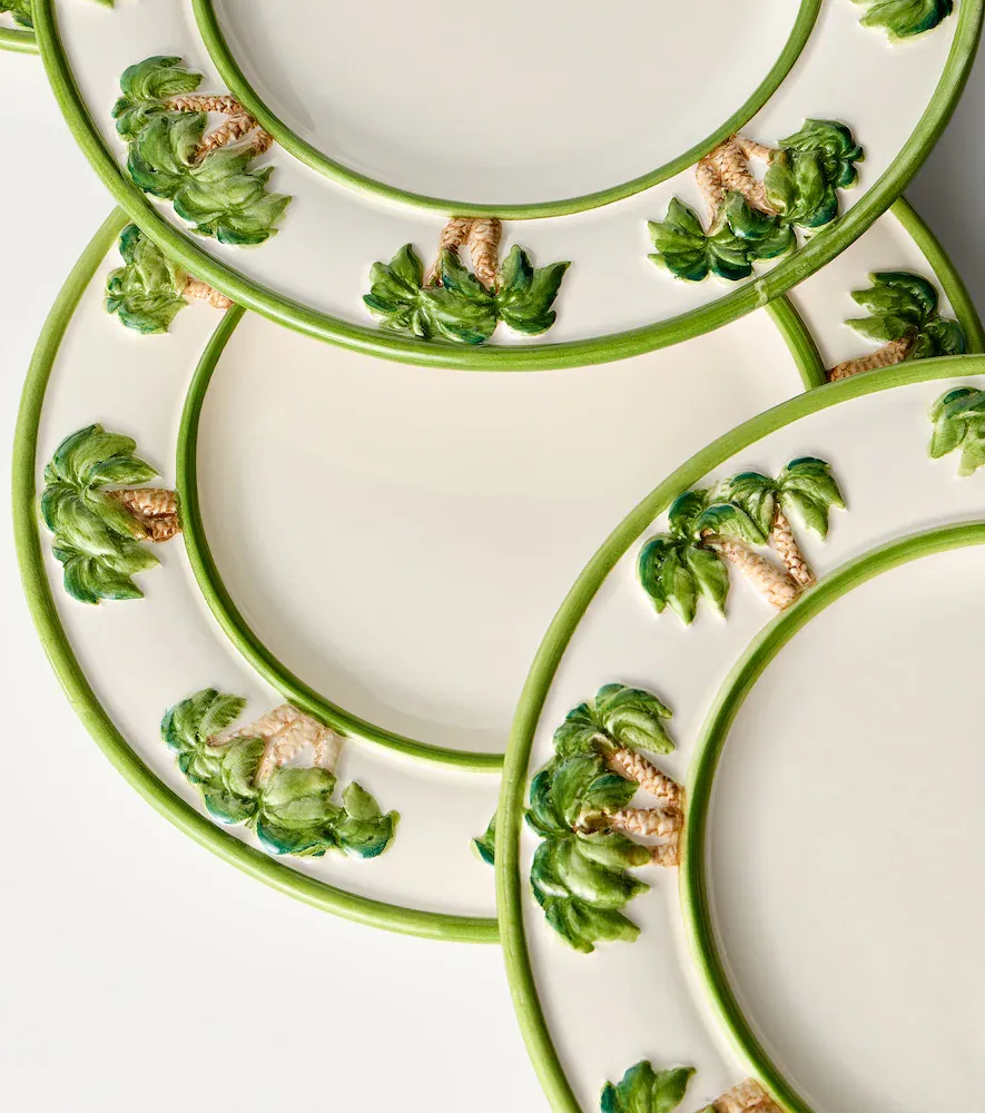 LES OTTOMANS Palms set of 4 ceramic dessert plates | Thumbnail 3 LES OTTOMANS Palms set of 4 ceramic dessert plates | Thumbnail 3