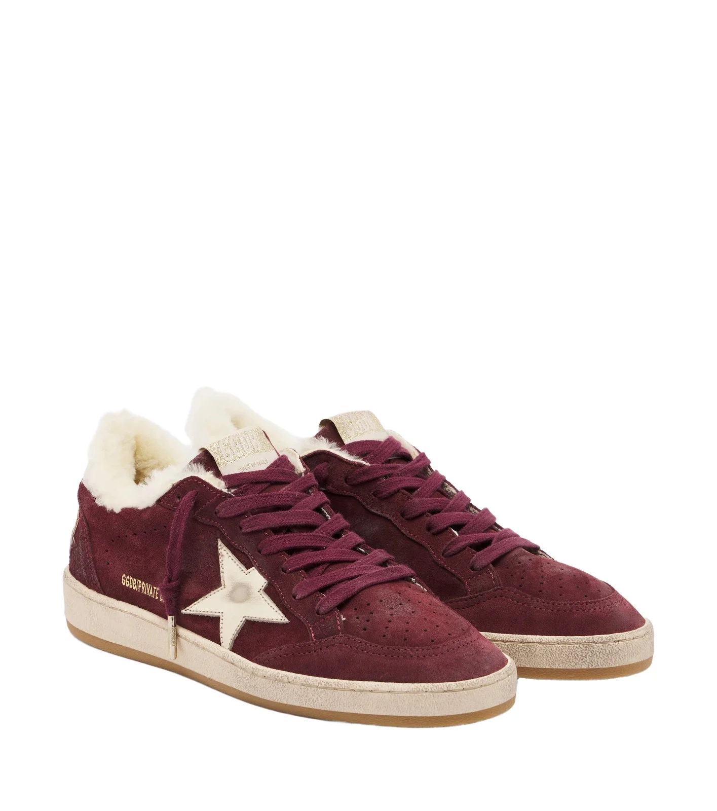 Golden Goose Ball Star shearling-lined suede sneakers
