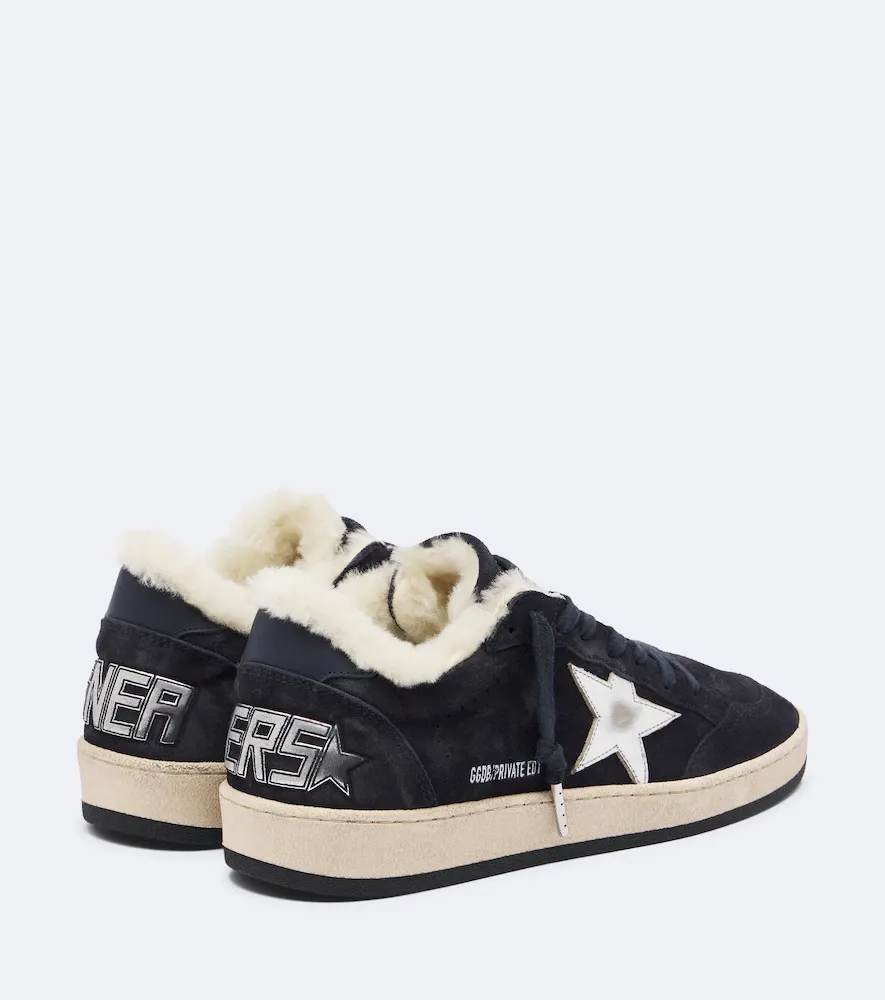 Golden Goose Ball Star shearling-lined suede sneakers | Thumbnail 2