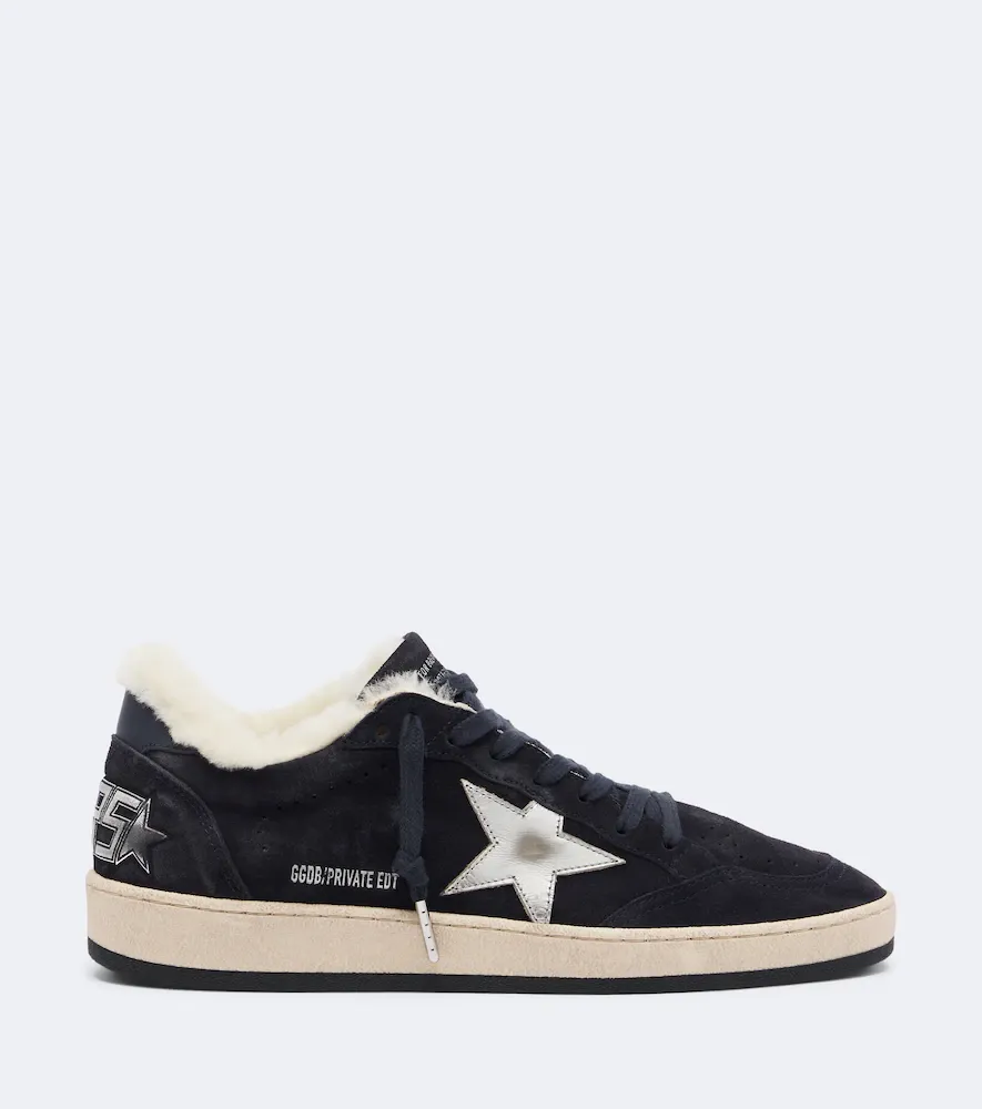 Golden Goose Ball Star shearling-lined suede sneakers | Thumbnail 4