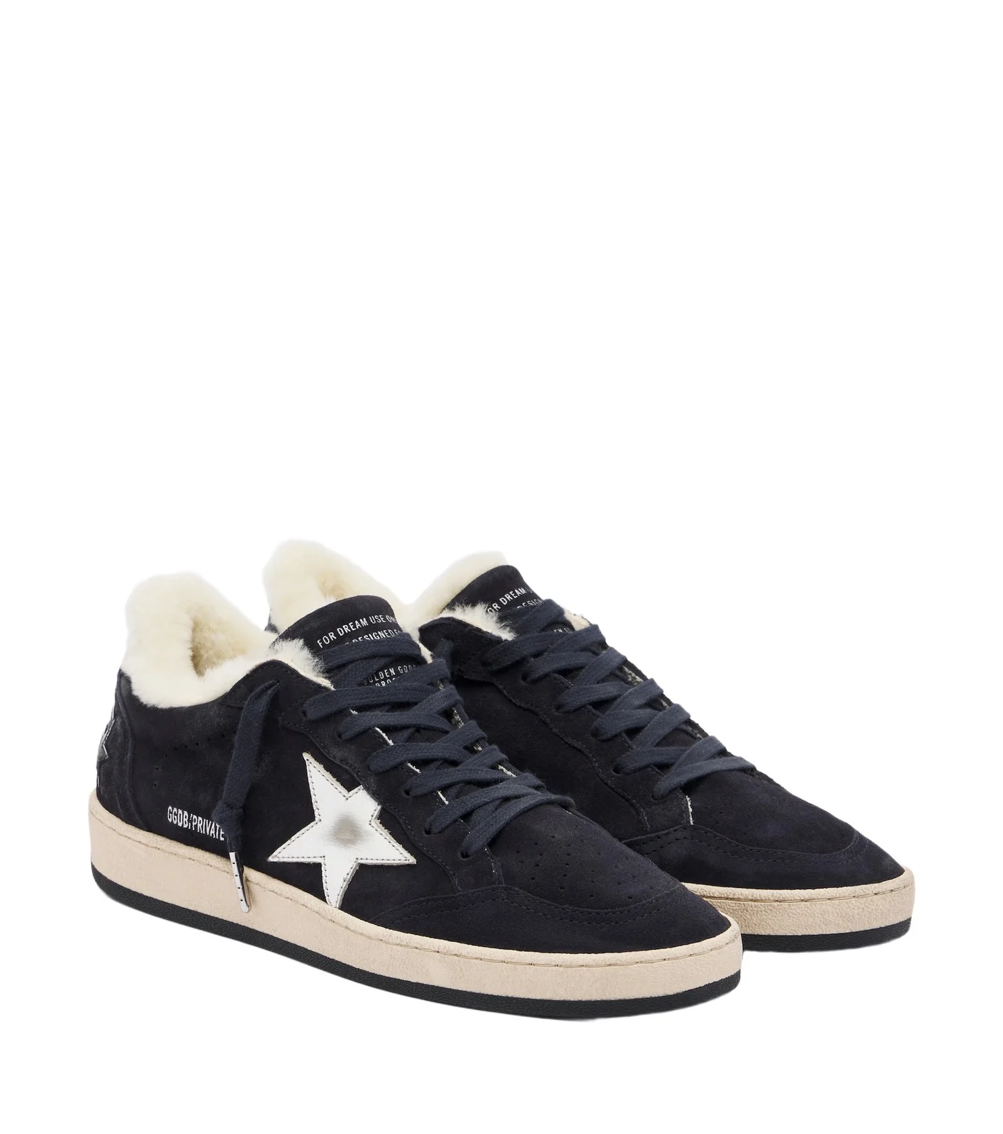 Golden Goose Ball Star shearling-lined suede sneakers