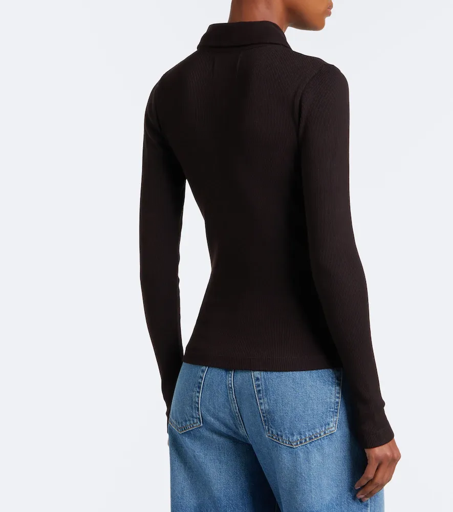 Citizens of Humanity Brea ribbed-knit polo shirt | Thumbnail 2