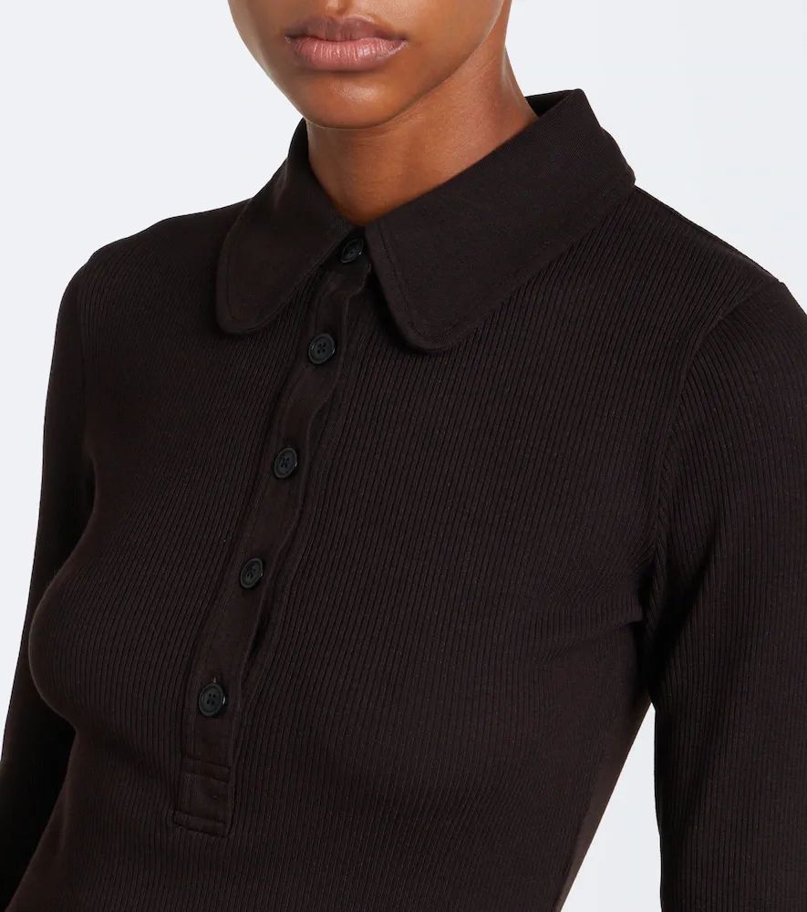 Citizens of Humanity Brea ribbed-knit polo shirt | Thumbnail 6