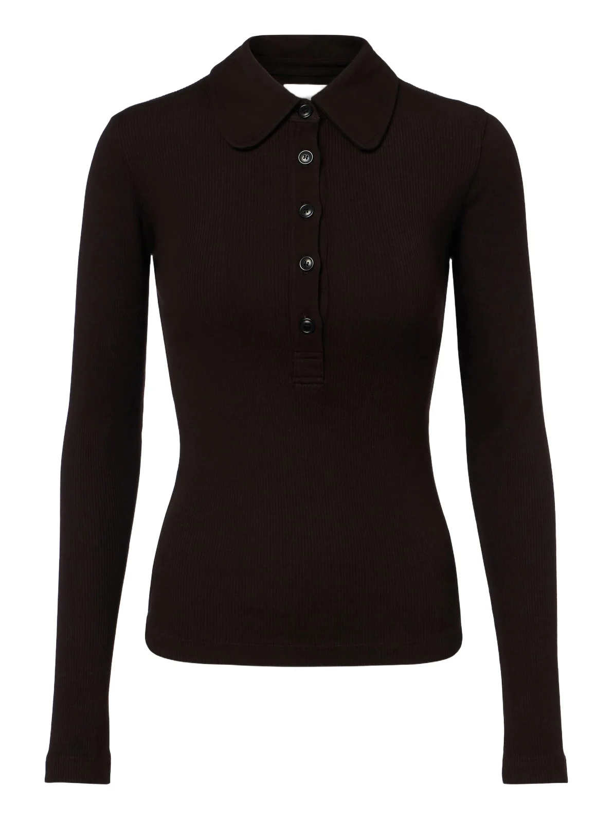 Brea ribbed-knit polo shirt Brea ribbed-knit polo shirt