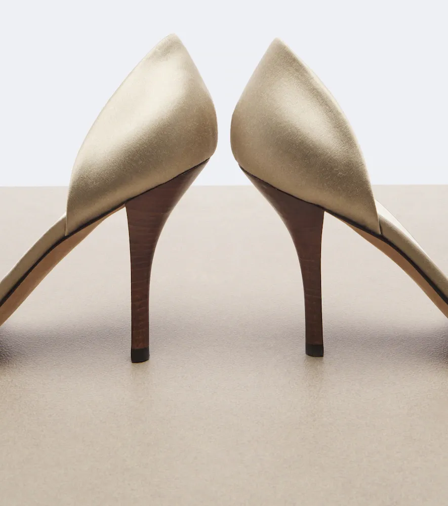 The Row Noor satin peep-toe pumps | Thumbnail 3 The Row Noor satin peep-toe pumps | Thumbnail 3
