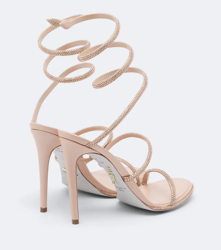 René Caovilla Cleo crystal-embellished satin sandals | Thumbnail 2 René Caovilla Cleo crystal-embellished satin sandals | Thumbnail 2