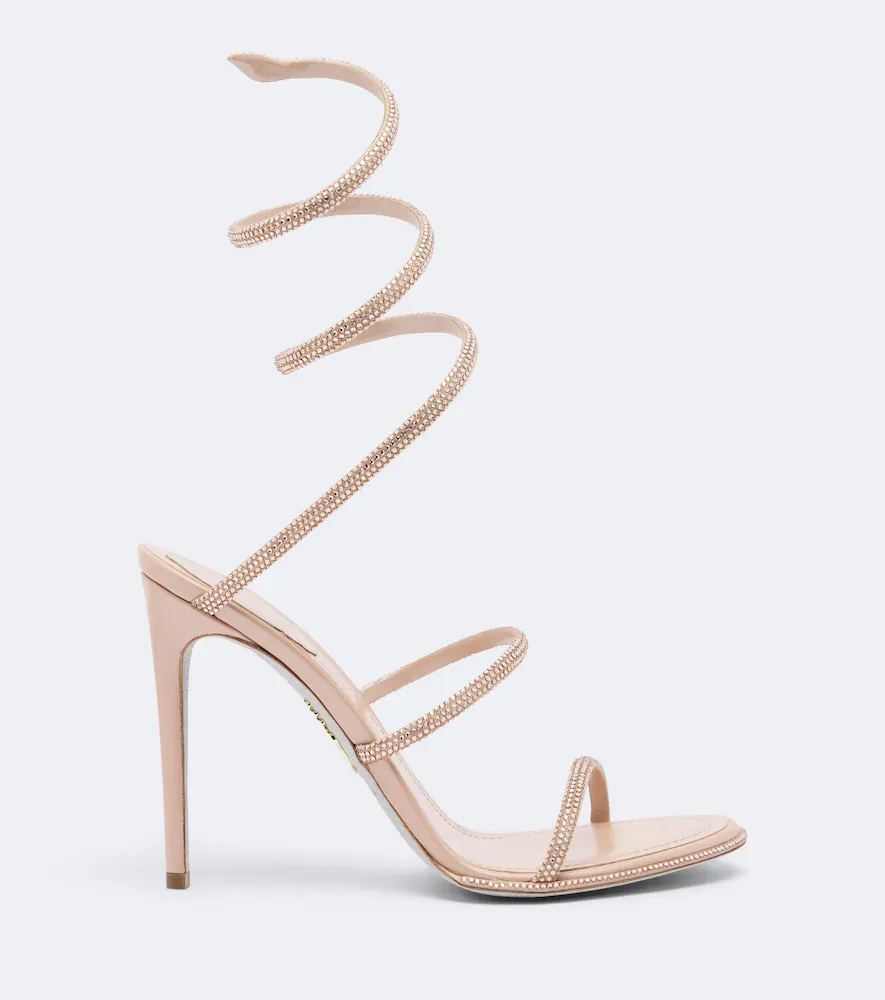 René Caovilla Cleo crystal-embellished satin sandals | Thumbnail 4 René Caovilla Cleo crystal-embellished satin sandals | Thumbnail 4