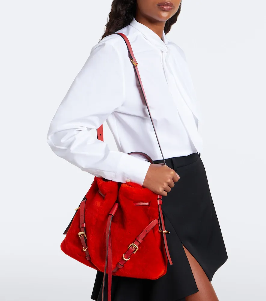 Givenchy Voyou Bucket Small shearling bucket bag | Thumbnail 4 Givenchy Voyou Bucket Small shearling bucket bag | Thumbnail 4