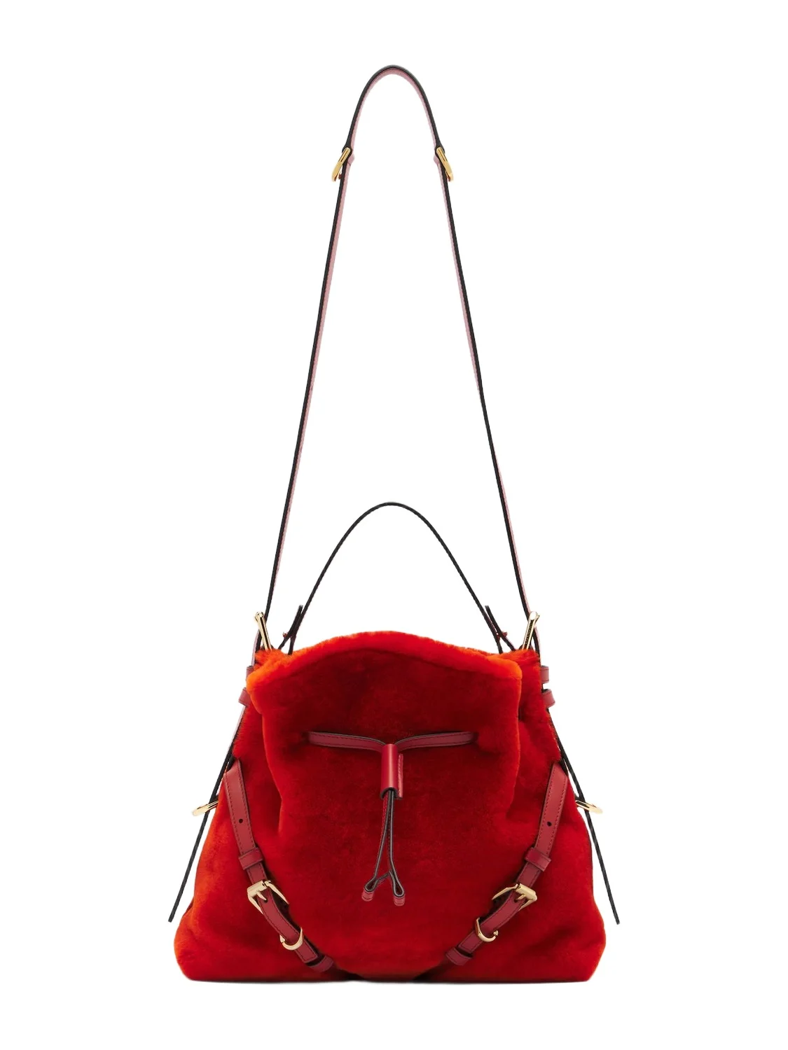 Givenchy Voyou Bucket Small shearling bucket bag