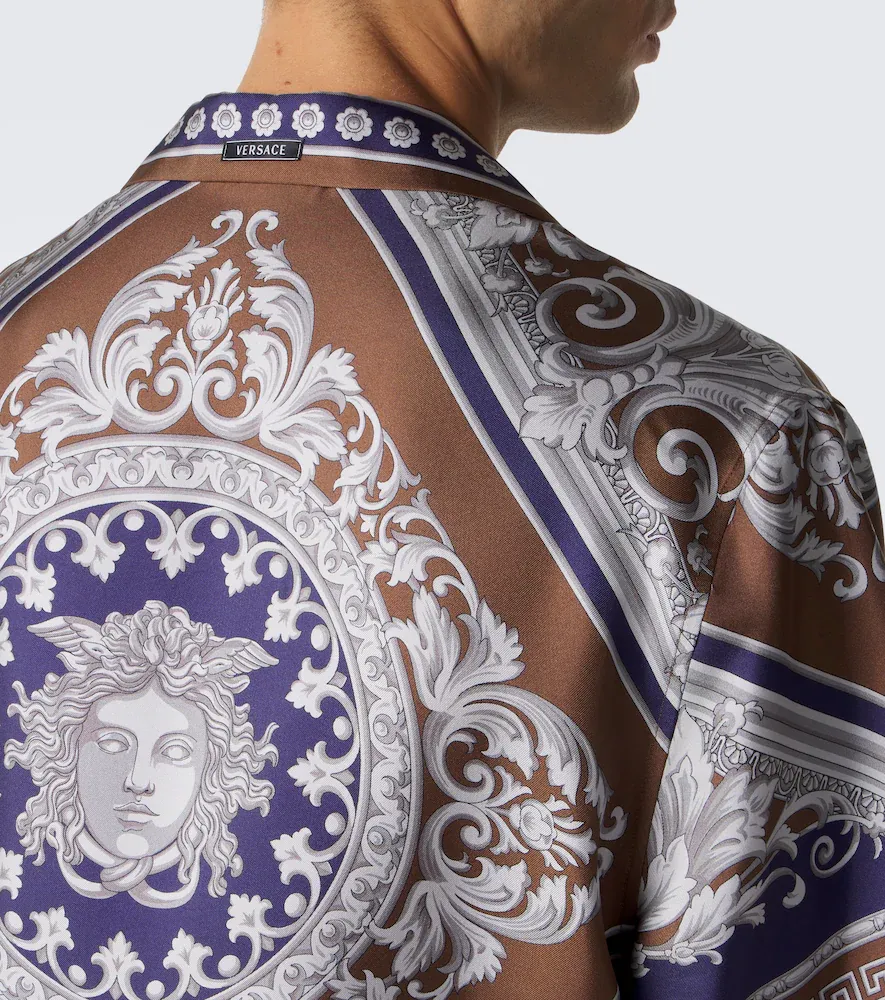 Versace Neoclassical Barocco silk twill bowling shirt | Thumbnail 2 Versace Neoclassical Barocco silk twill bowling shirt | Thumbnail 2