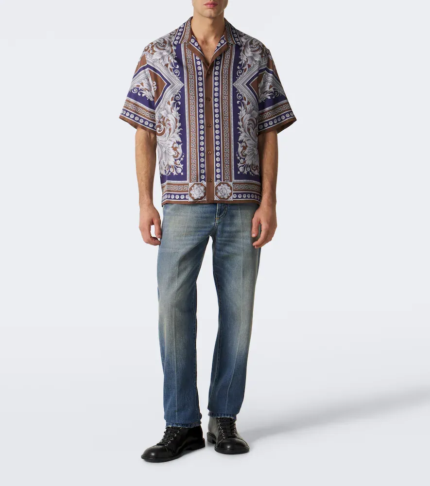 Versace Neoclassical Barocco silk twill bowling shirt | Thumbnail 5 Versace Neoclassical Barocco silk twill bowling shirt | Thumbnail 5