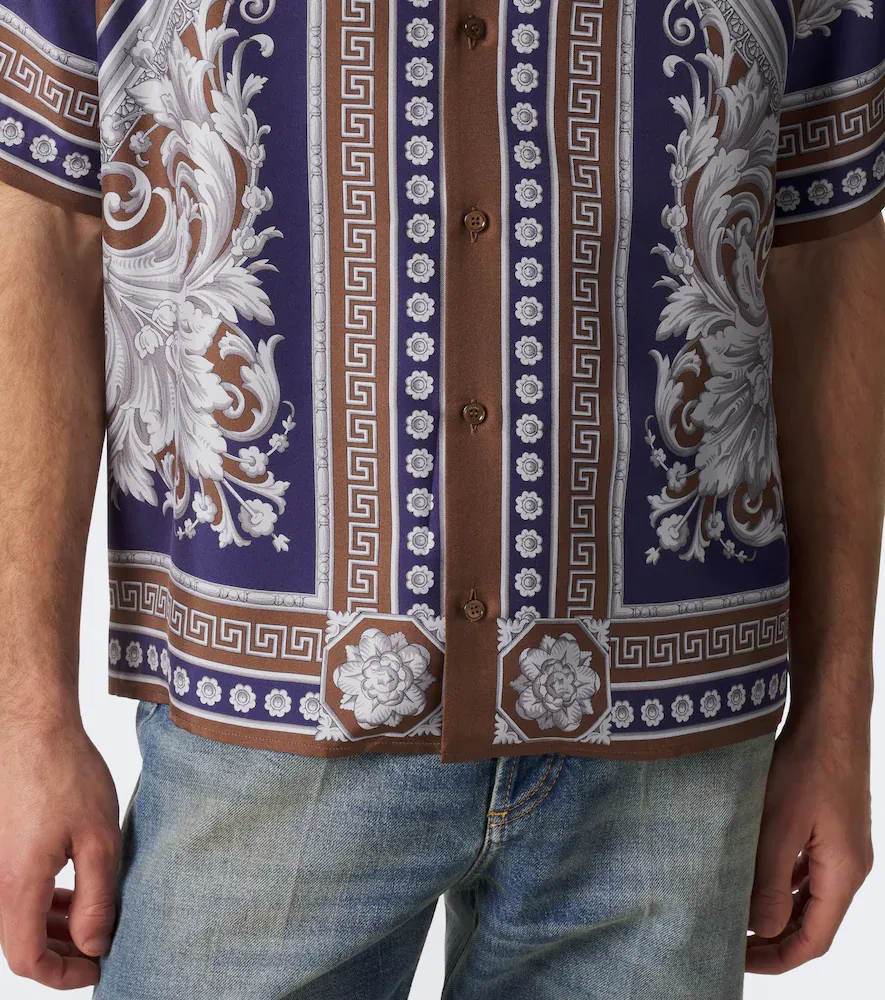 Versace Neoclassical Barocco silk twill bowling shirt | Thumbnail 6 Versace Neoclassical Barocco silk twill bowling shirt | Thumbnail 6