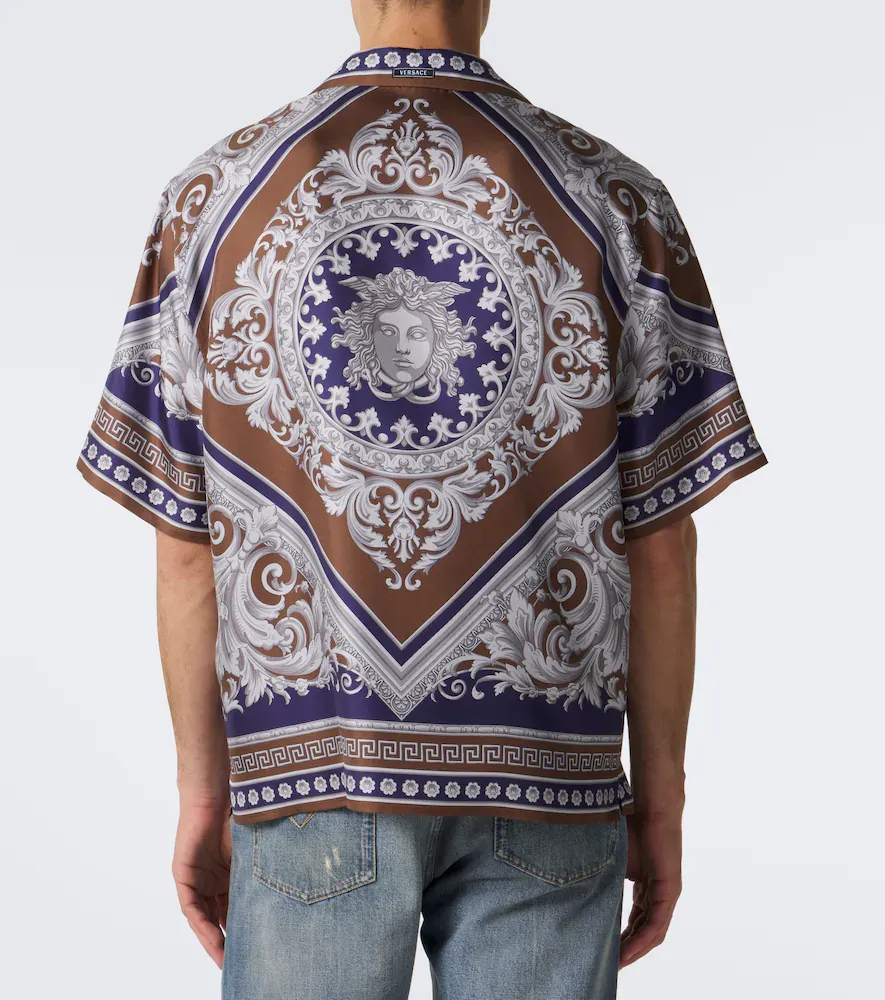 Versace Neoclassical Barocco silk twill bowling shirt | Thumbnail 7 Versace Neoclassical Barocco silk twill bowling shirt | Thumbnail 7