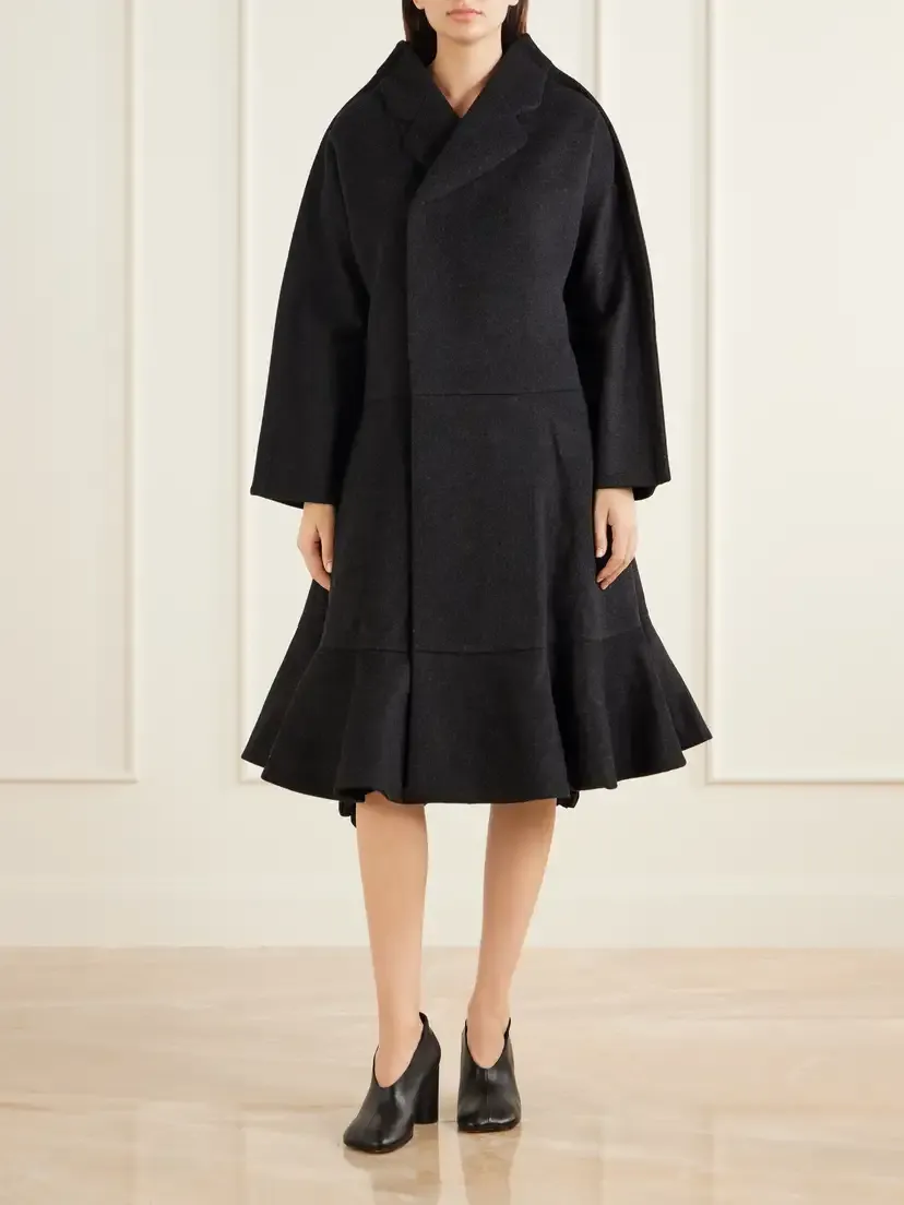 Comme des Garçons Comme des Garçons Paneled Wool And Cashmere-blend Flannel Coat | Thumbnail 2