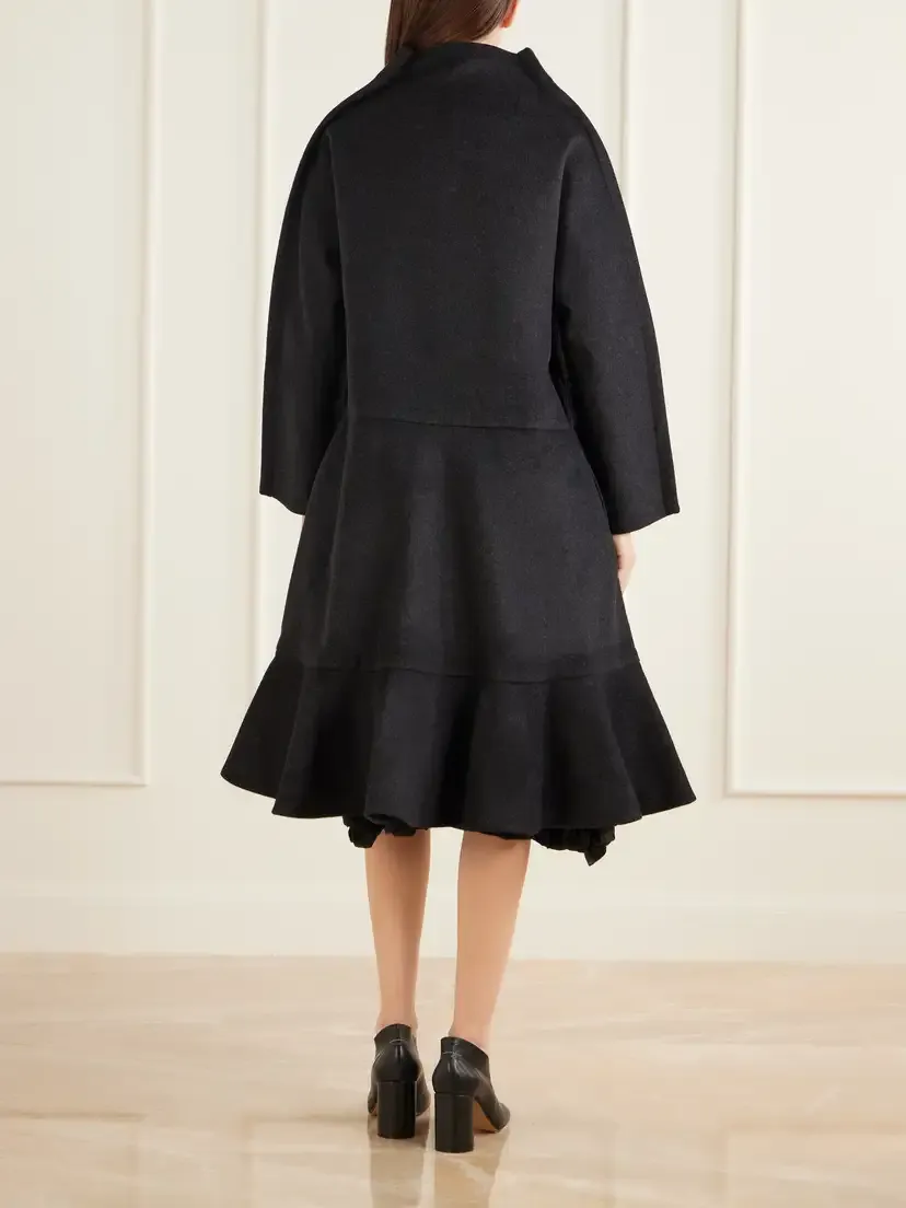 Comme des Garçons Comme des Garçons Paneled Wool And Cashmere-blend Flannel Coat | Thumbnail 3