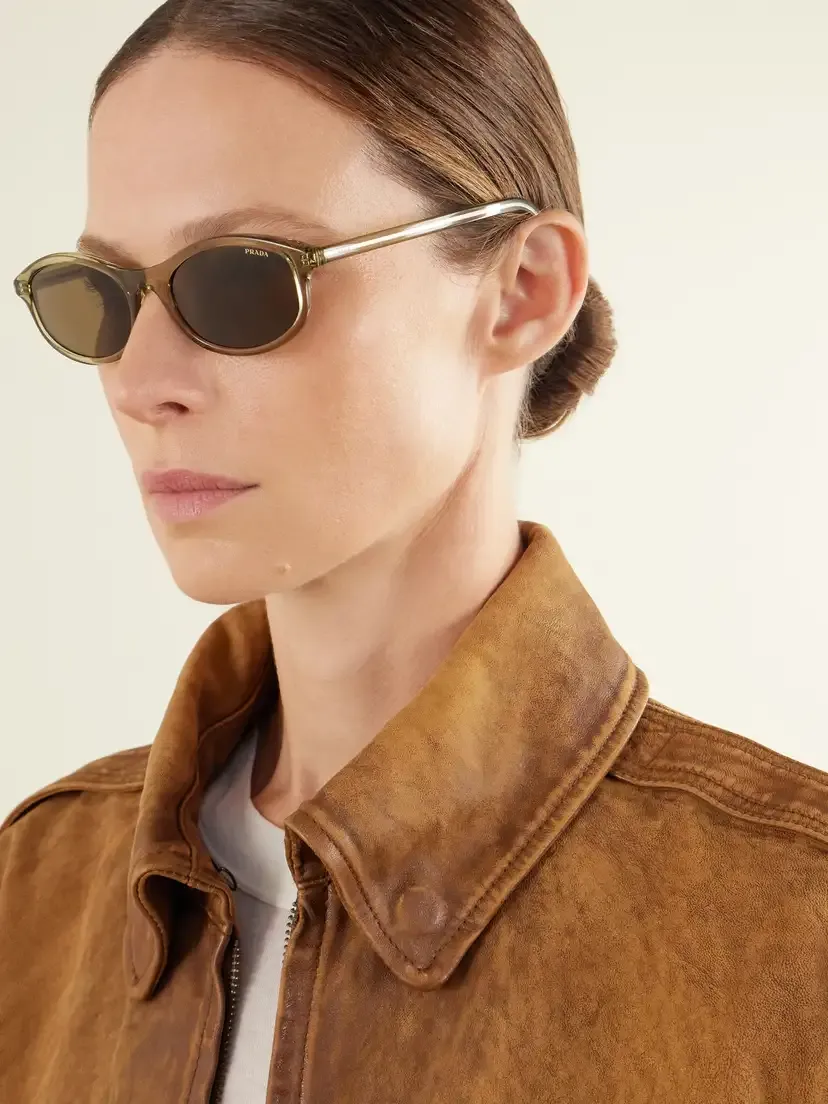 PRADA EYEWEAR Round-frame Acetate Sunglasses | Thumbnail 5 PRADA EYEWEAR Round-frame Acetate Sunglasses | Thumbnail 5