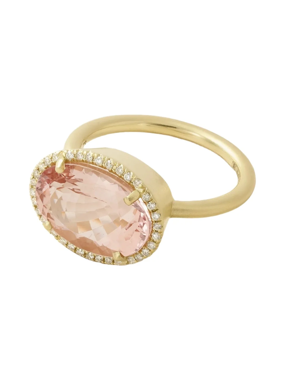 Irene Neuwirth Gemmy Gem 18-karat Gold Diamond And Morganite Ring - Pink
