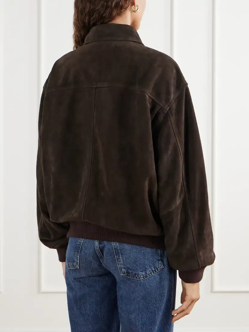 Citizens of Humanity Vivienne Rib-trimmed Suede Jacket | Thumbnail 4 Citizens of Humanity Vivienne Rib-trimmed Suede Jacket | Thumbnail 4