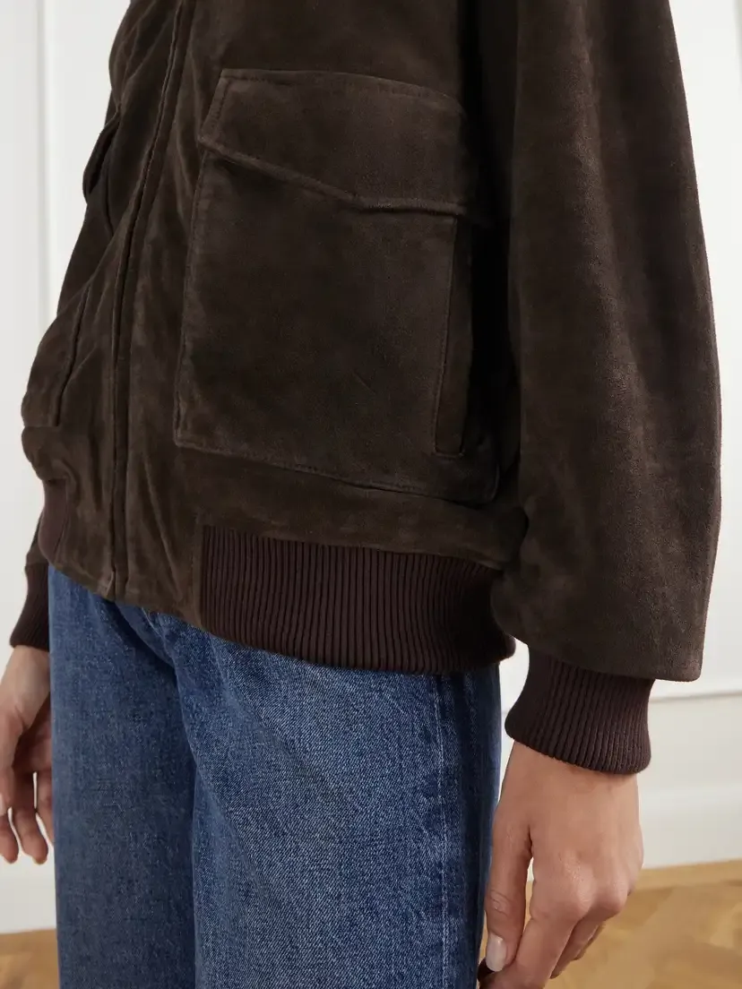 Citizens of Humanity Vivienne Rib-trimmed Suede Jacket | Thumbnail 6 Citizens of Humanity Vivienne Rib-trimmed Suede Jacket | Thumbnail 6