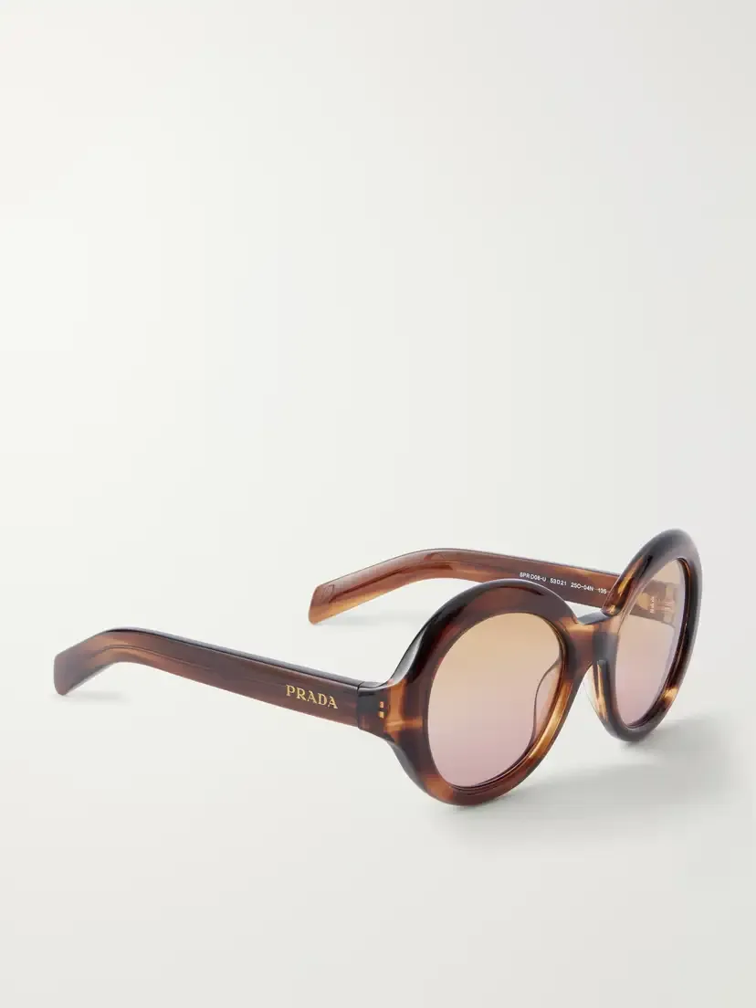 PRADA EYEWEAR Round-frame Tortoiseshell Acetate Sunglasses | Thumbnail 3 PRADA EYEWEAR Round-frame Tortoiseshell Acetate Sunglasses | Thumbnail 3