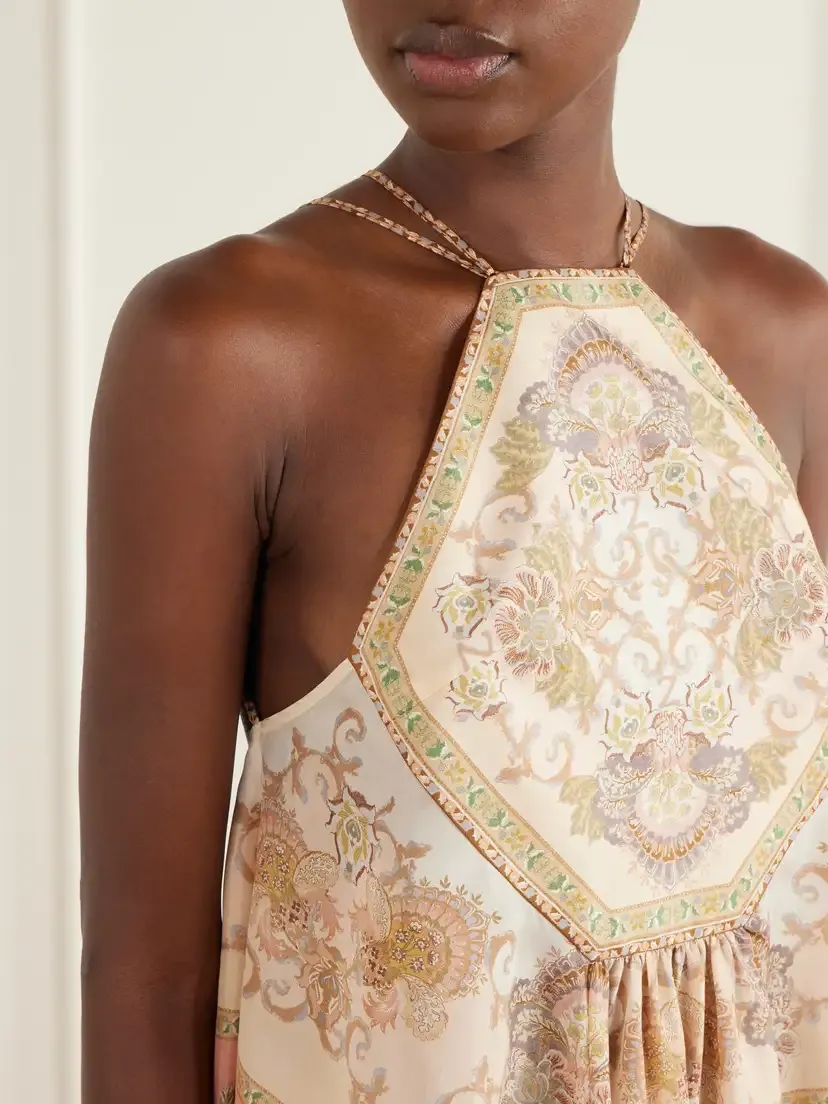 Zimmermann Echo Gathered Printed Silk Halterneck Cami | Thumbnail 5 Zimmermann Echo Gathered Printed Silk Halterneck Cami | Thumbnail 5