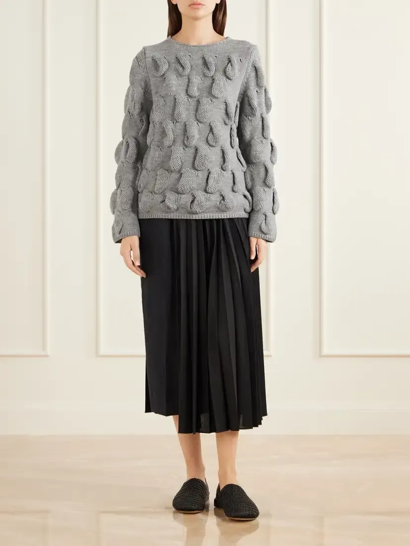 Comme des Garçons Comme des Garçons Cable-knit Wool Sweater | Thumbnail 2 Comme des Garçons Comme des Garçons Cable-knit Wool Sweater | Thumbnail 2
