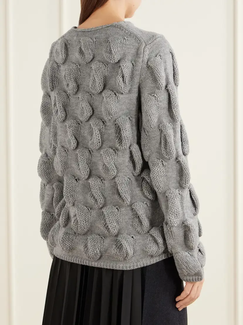 Comme des Garçons Comme des Garçons Cable-knit Wool Sweater | Thumbnail 3 Comme des Garçons Comme des Garçons Cable-knit Wool Sweater | Thumbnail 3