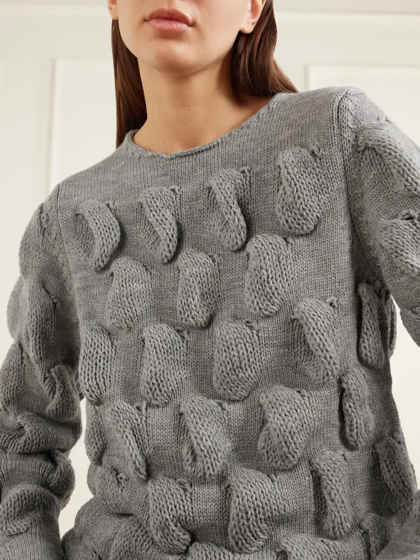 Comme des Garçons Comme des Garçons Cable-knit Wool Sweater | Thumbnail 4 Comme des Garçons Comme des Garçons Cable-knit Wool Sweater | Thumbnail 4