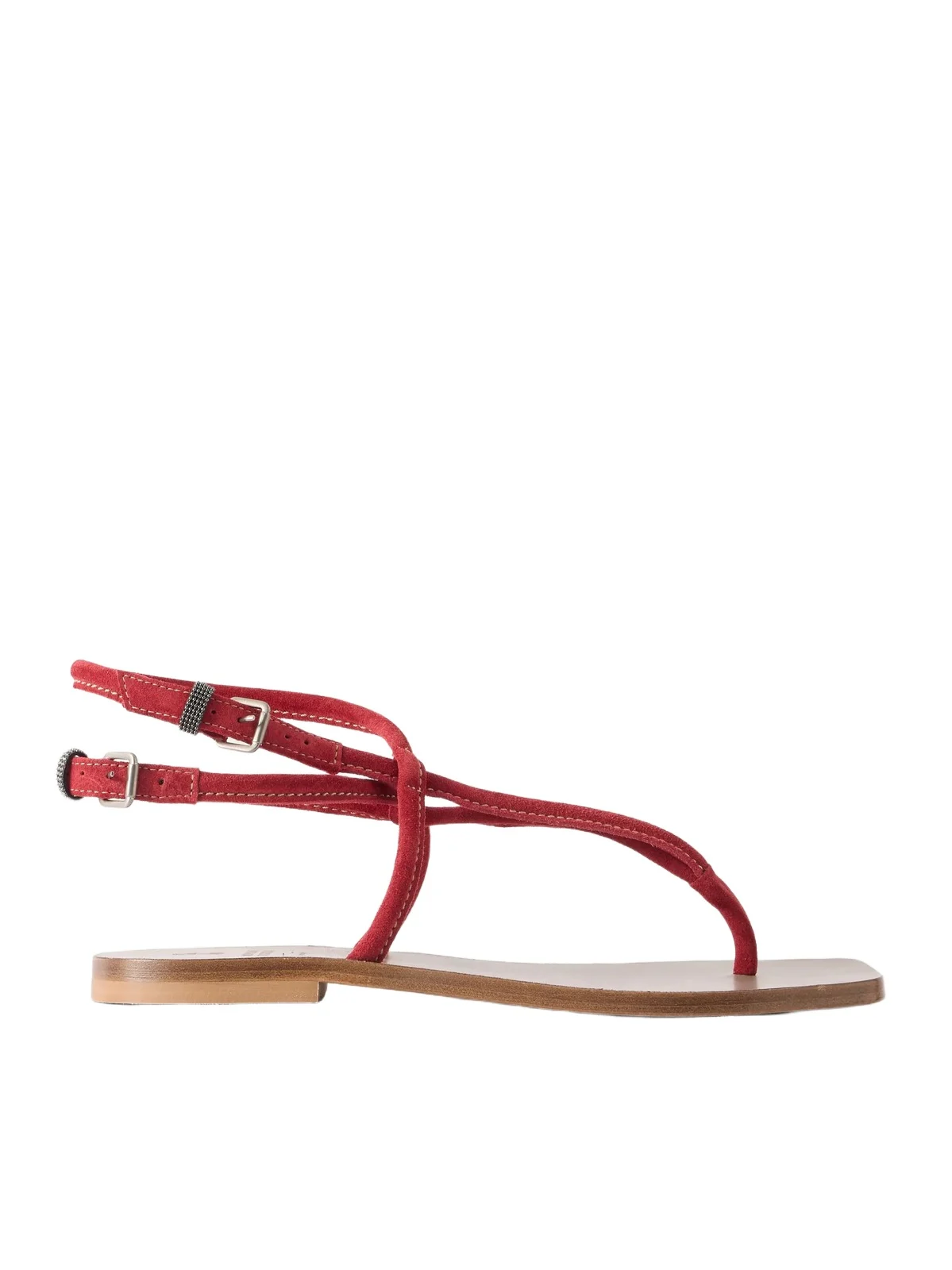 Brunello Cucinelli Suede Thong Sandals