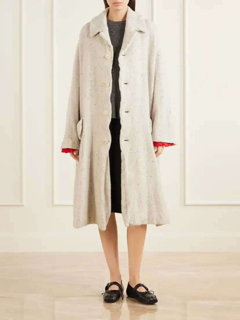 Comme des Garçons Comme des Garçons Wool-blend Tweed Coat | Thumbnail 2