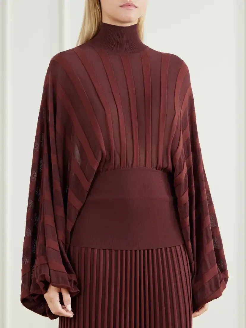 Zimmermann Clash Striped Stretch-jersey Turtleneck Sweater | Thumbnail 3 Zimmermann Clash Striped Stretch-jersey Turtleneck Sweater | Thumbnail 3