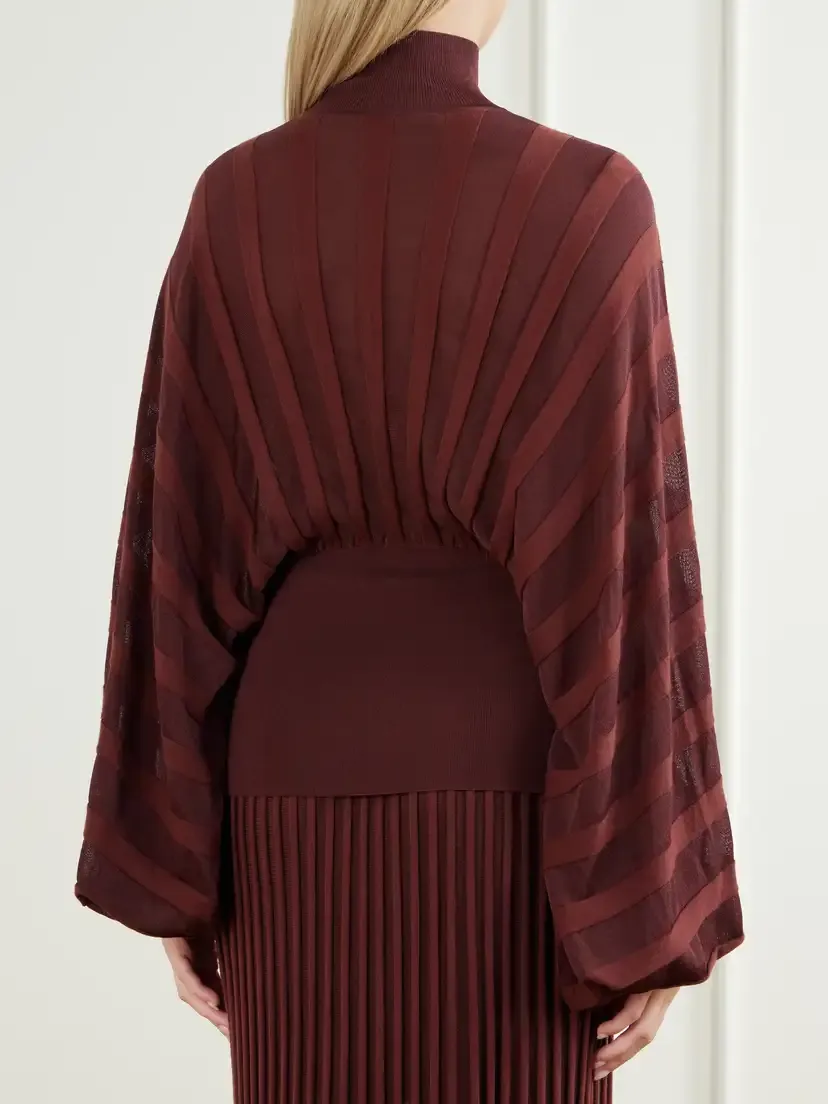 Zimmermann Clash Striped Stretch-jersey Turtleneck Sweater | Thumbnail 4 Zimmermann Clash Striped Stretch-jersey Turtleneck Sweater | Thumbnail 4