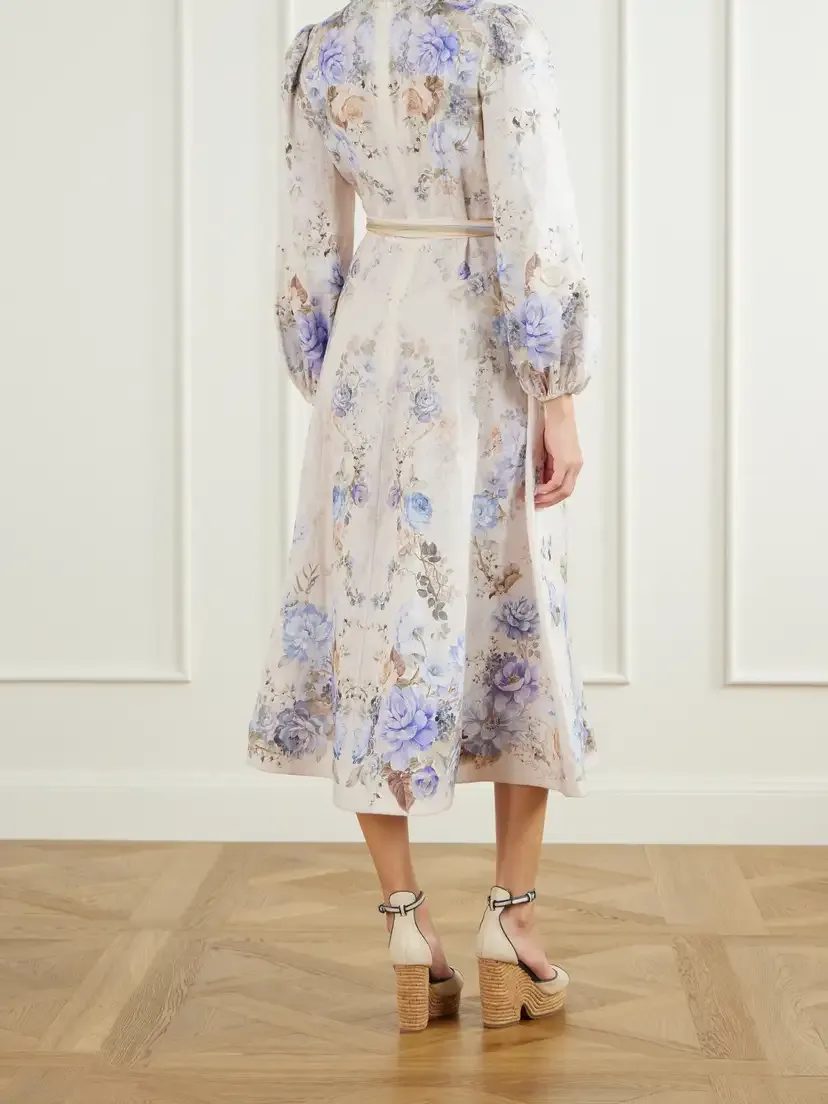 Zimmermann Floral-print Linen Midi Dress | Thumbnail 3