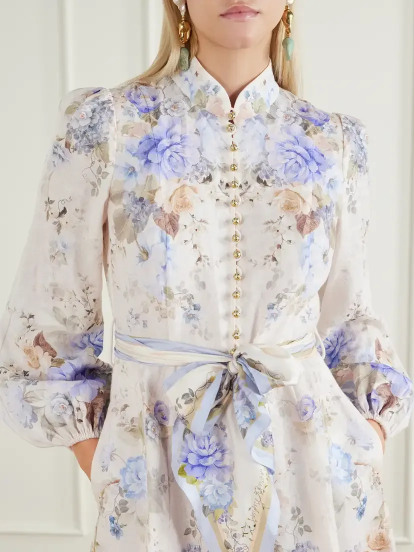 Zimmermann Floral-print Linen Midi Dress | Thumbnail 4