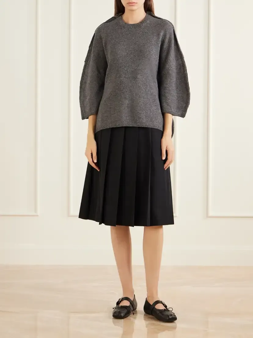 Comme des Garçons Comme des Garçons Peplum Wool Sweater | Thumbnail 2