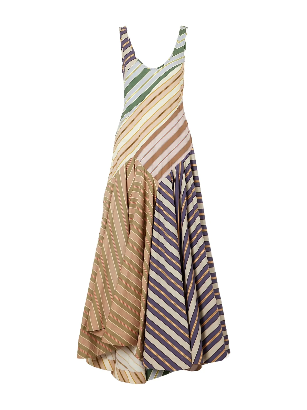 Clash Striped Cotton-poplin Maxi Dress Clash Striped Cotton-poplin Maxi Dress