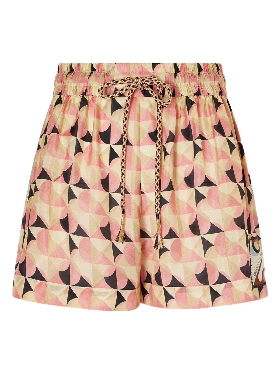 Zimmermann Fairlight Printed Silk Shorts