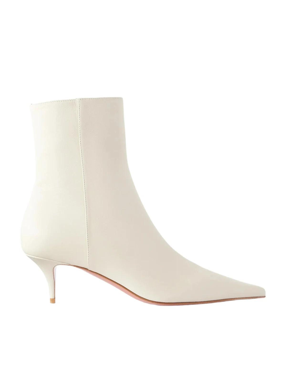 Amina Muaddi Barbara Bootie 55 Leather Ankle Boots