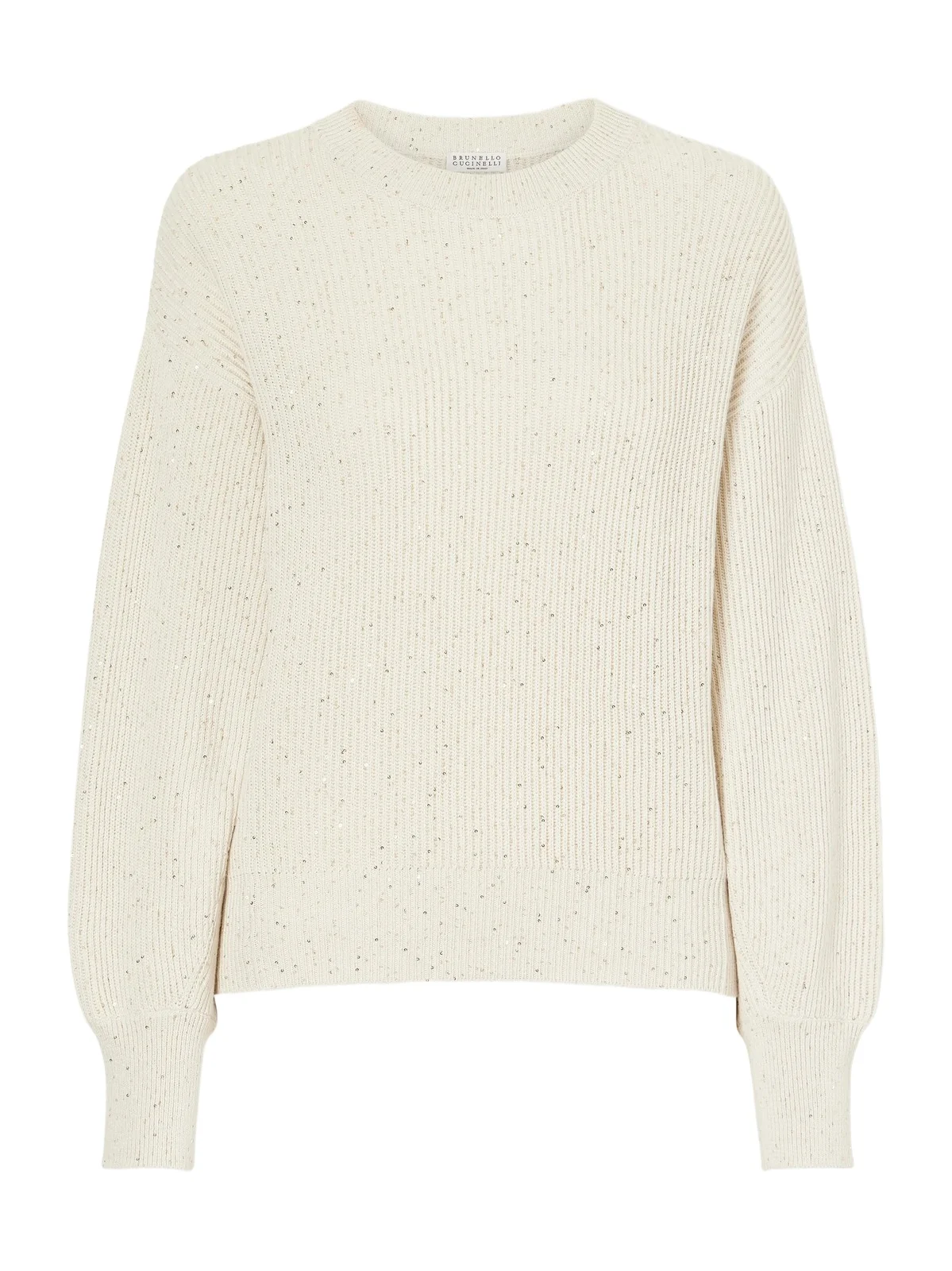 Sequined Ribbed Cotton Sweater Sequined Ribbed Cotton Sweater