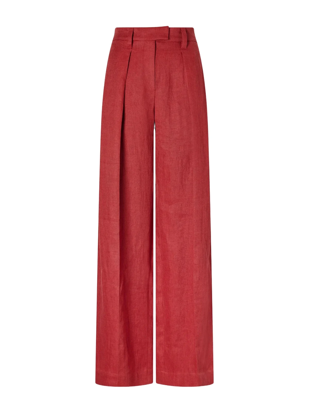 Pleated Linen-canvas Straight-leg Pants Pleated Linen-canvas Straight-leg Pants