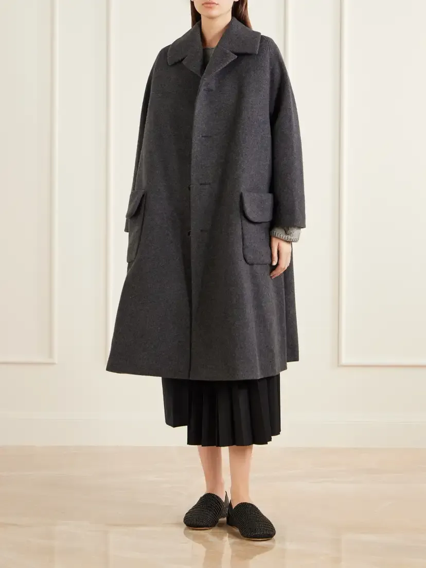 Comme des Garçons Comme des Garçons Wool-blend Airy Mosser Coat | Thumbnail 2