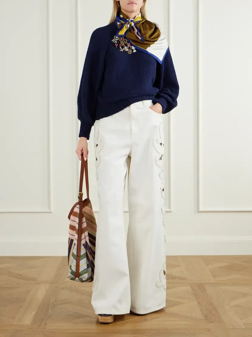 Zimmermann Appliquéd High-rise Straight-leg Jeans | Thumbnail 2