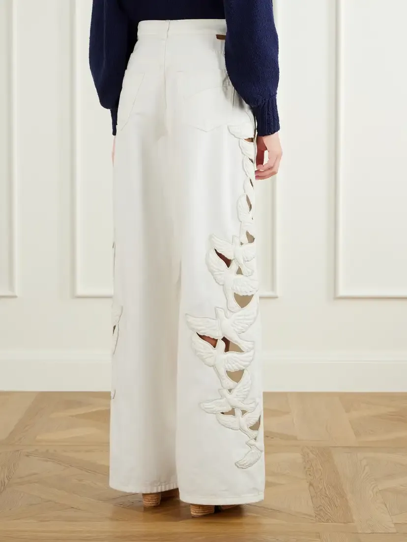Zimmermann Appliquéd High-rise Straight-leg Jeans | Thumbnail 4