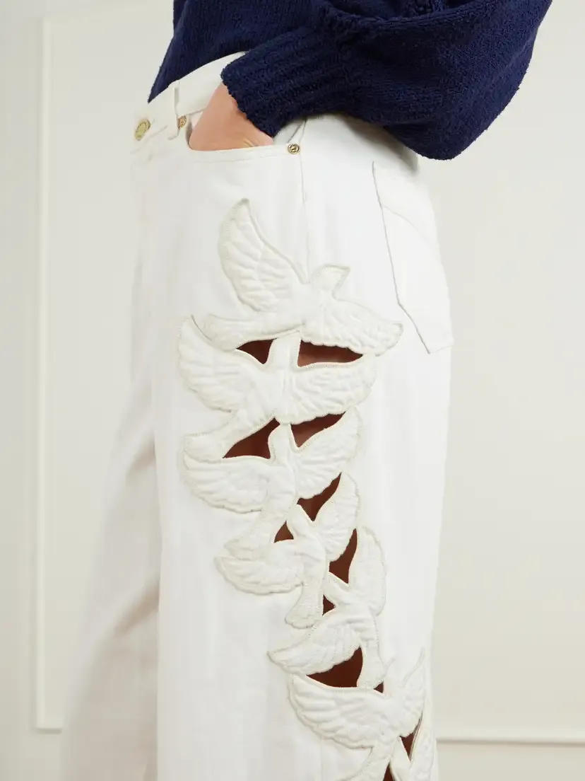 Zimmermann Appliquéd High-rise Straight-leg Jeans | Thumbnail 5