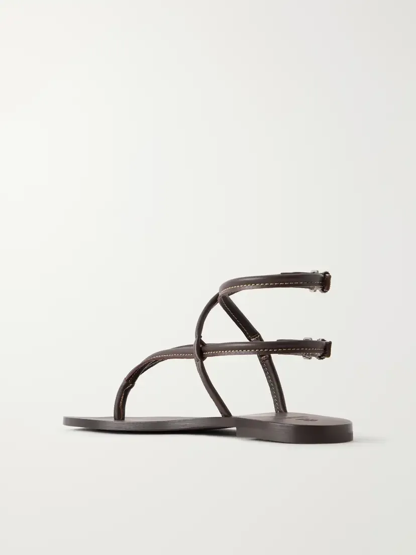 Brunello Cucinelli Leather Thong Sandals | Thumbnail 3 Brunello Cucinelli Leather Thong Sandals | Thumbnail 3