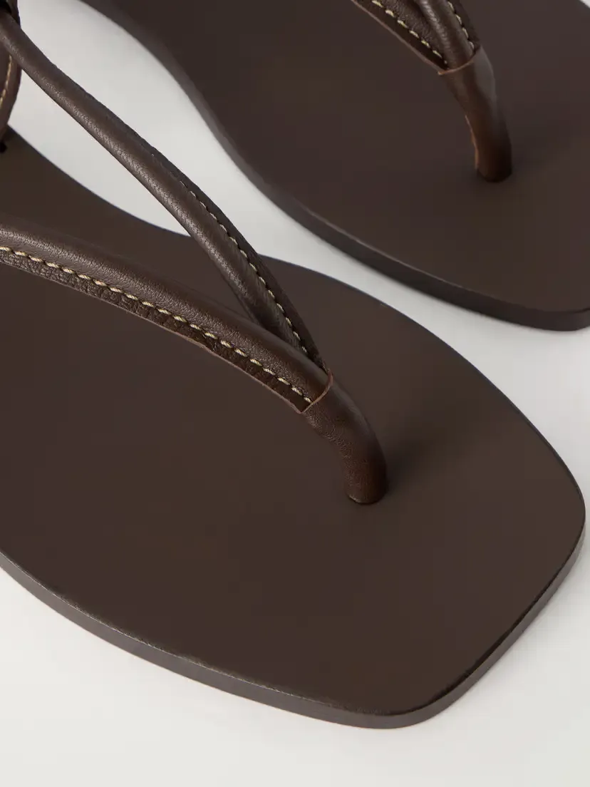 Brunello Cucinelli Leather Thong Sandals | Thumbnail 5 Brunello Cucinelli Leather Thong Sandals | Thumbnail 5